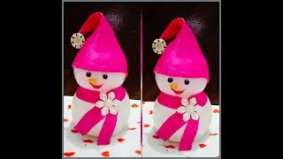 Fuse Bulb Craft Idea.Christmas Snowman Decorat Idea.Christmas Decorat Idea.