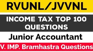 RVUNL/JVVNL JUNIOR ACCOUNTANT MCQ || INCOME TAX MCQ FOR JVVNL JUNIOR ACCOUNTANT