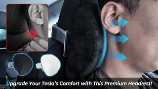 Премиальная подушка-подголовник для Tesla | Улучшенная поддержка шеи + комфорт в длительных поездках