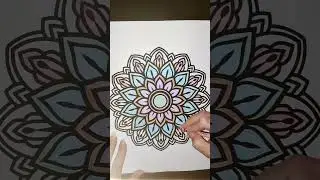 Mandala coloring #coloring #mandalacoloring #crayons