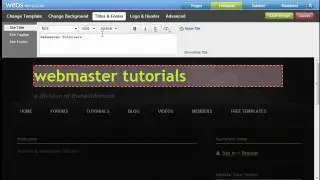 Webs.com Howto: Using a Custom Template