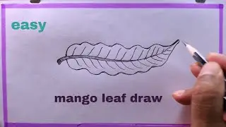 MANGO LEAF Drawing Made Easy in 3 Minutes!/How To Draw a Mango Leaf