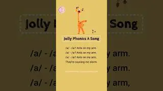 Jolly Phonics A Song with Lyrics | Ants on my arm #jollyphonics #viral #kidssong #trendingshorts