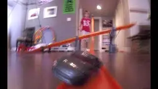 Hot Wheels GoPro Zoom In Review Part 1: Racing - Our 1st Video!