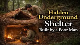 Hidden Underground Shelter Built by a Poor Man That Village Never Found!
