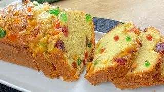Moist Fruit Cake Recipe🎄Simple and Quick - Cake in 5 Minutes! Piña colada Tropical Fruit Cake