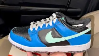 Nike Dunk Low Crater Black Mint Foam Blue GS shoes