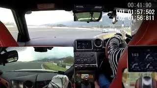 FSW R35初走行 空気圧管理なし GT-R MY2015 ノーマル 1分56秒705 20180414 FSW