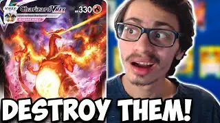 Charizard VMAX, Destroy Your Opponent's Active Pokemon! EZ KO, 300+ Damage! PTCGO