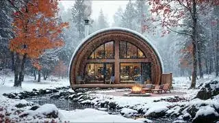 WINTER CAMFIRE& NEAR RIVER. ATMOSPHERE OF A WINTER'S TALE. FIREPLACE AND QUIET RIVER!