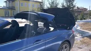 BMW f33 открытие крыши с брелка