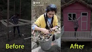 Stunning Beautiful The Mini Mountain Pink Cottage Home #2 | Băo Y&aacute;ng Survival