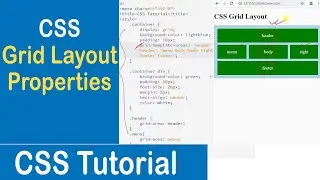 #60 CSS Grid Layout Properties |Grid-Column |Grid-Row | Grid-Area | Naming Grid Items | CSS Tutorial