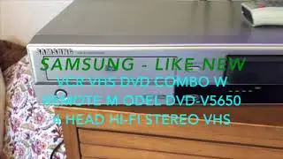 Samsung DVD VCR Combo With Remote DVD-V5650 4 Head Hi-Fi Stereo VHS