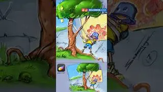 Иллюстрация для комикса и детской книги, созданная мной с помощью Procreate на iPad Pro и Apple P...