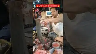 🔥😱 World Famous Shol Fish Cutting Skills In Local Fish Market #shorts #fishcutting #skills #fish