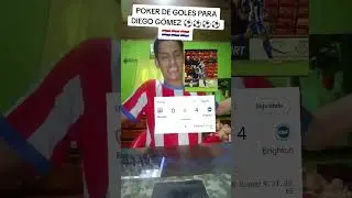 poker de goles hizo Diego G&oacute;mez hoy con el Brighton #diegogomez #brighton
