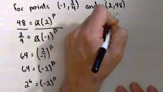 Finding a Power Function Through 2 Points