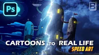 Bringing Adventure Time's Treehouse to Life! | Photoshop Speed Art