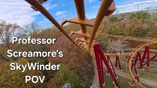 Professor Screamore's Skywinder 4K HD POV Vekoma SLC Six Flags America Bowie MD, (Defunct)