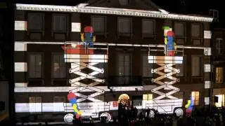 Skłodowska by night video mapping - Noc Muze&oacute;w 2011