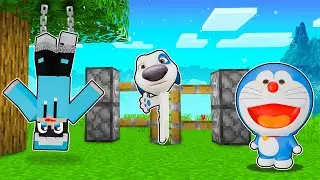 ماين كرافت لكن ابن دورايمون سوالنا مقالب !!؟ 😂🎭