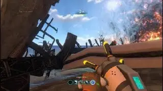 Subnautica climbing the aurora