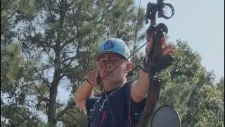 Compound bow practice! Delaware bow hunter.