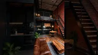 Industrial Loft Apartment Tour 🏙️ | Cozy Modern Design with Exposed Brick