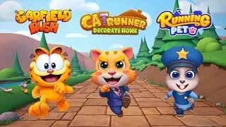 Garfield Rush VS Running Pet VS Cat Runner best gameplay 🔥