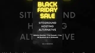 Siteground Hosting Alternative Website Hosting + Free Domain + Free 100 Business Emails #Shorts
