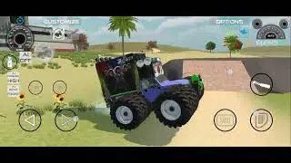 #DJ cartoon 12 chakke ka pyara cartoon gaming tractor 🚜 #Yt video 📸 DJ uploading Thar vs Scorpiogana