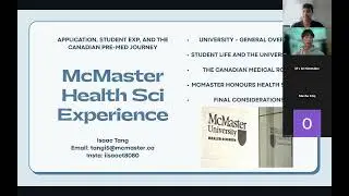 Dr. Interested Webinar Series #10: From Application to First Year - McMaster Health Sci Experience