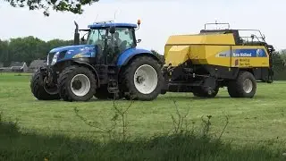 Balen persen/wikkelen - New Holland T7070 met BB940A en Fendt 718 Vario TMS met McHale 998 (2016)