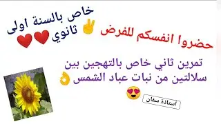 حل تمرين حول التهجين بين سلالتين من نبات عباد الشمس🤗✔