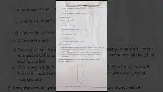 Paper pattern for maths ssc board 6th std term 1