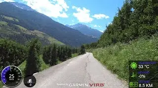 Fat Burning 50 Minute Indoor Cycling Workout Alps Vinschgau Italy 4K Garmin Video
