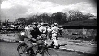 American leaders visit Japan. American soldiers and Japanese citizens get to know...HD Stock Footage