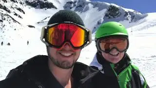 PMTS Rocks! Duck Toller waits for Cameraman. Skiing Blackcomb May 3/17.