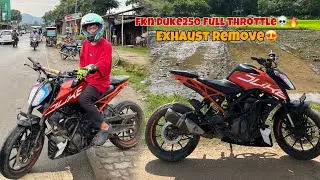 DUKE250 BS4 FULL THROTTLE 🔥 | Exhaust remove 🥵🔥 | THE BIKER EMO