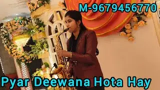 Saxophone artist Kolkata/ Saxophone instrumental music / Wedding Saxophone show. Female saxophone.