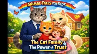 Humanoid Cat Family Story 🏠🐾 | Moral Story for Children 🌟 Animal Tales for Kids