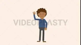 Black Man Waving Hand Animation [MOV & GIF]