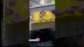 pineapple🍍🍍 cake decoration in simple square shape cake🎂🎂 | #shorts #masterchefimran