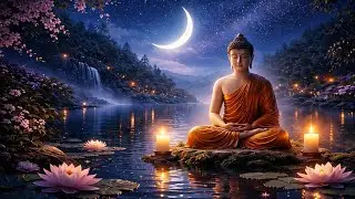 Deep Healing Waterfall 💧 Zen Flute Buddha Meditation | Anxiety Relief & Sleep (3 Hours) 4K