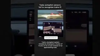 Failure of Teslas autopilot sensor #pythonshot #tesla #autopilot #sensor #ai #artificialintelligence