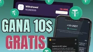 GANA 10$ USDT GRATIS PARA RETIRAR _ 2 SITIOS PAGANDO SIN INVERTIR 2025 ✅