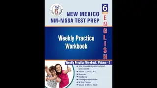 New Mexico MSSA Assessments &ndash; 6th Grade ELA Test Prep Workbook Volume 1 | Book Preview Video