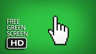 Free Green Screen - Pixel Finger Touching Animated