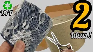 Transforming  Cardboard and fabric for your storage ♻️#Diy#Recycle#waste material